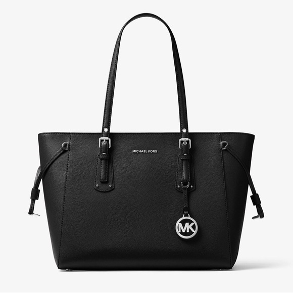 Michael Kors Voyager Medium Crossgrain Leather Tote Bag - Picture 3 of 4